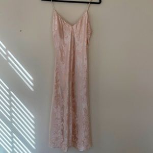 Calla love champagne jacquard slip dress